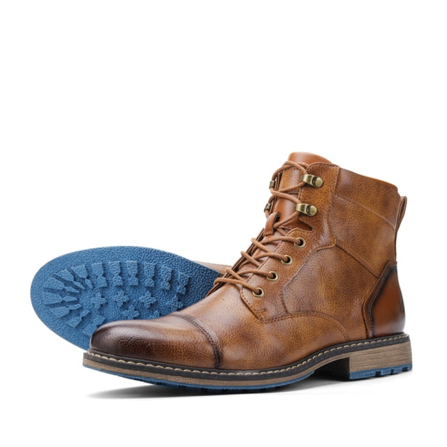 Rugged American Style Men's Ankle Boots