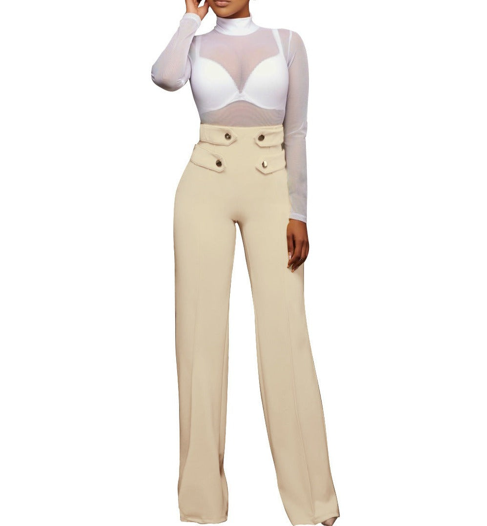 Women's High Waist Sailor Trousers