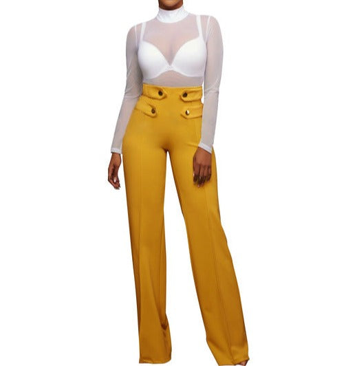 Women's High Waist Sailor Trousers