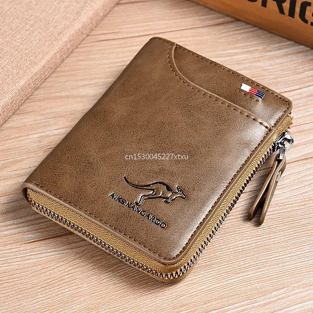 Men's RFID Blocking Wallet with Zipper Multi Credit Card Holder