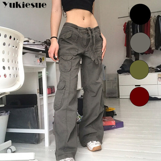 Retro Gray Wide Leg Cargo