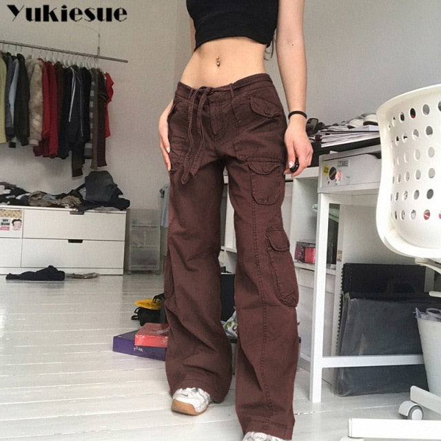 Retro Gray Wide Leg Cargo