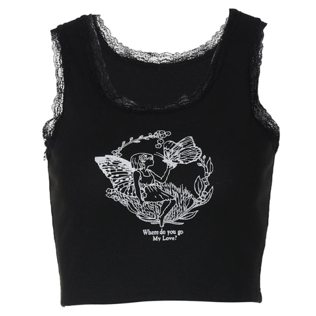 Gothic Grunge Crop Top