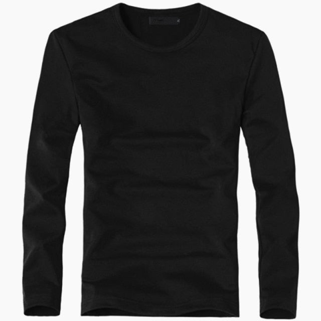 Elastic V-Neck Long Sleeve Tee