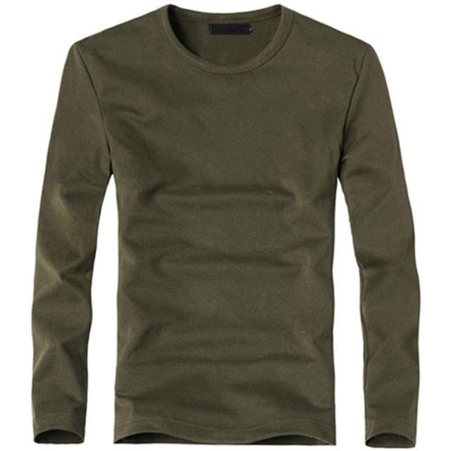 Elastic V-Neck Long Sleeve Tee