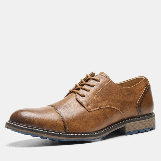 Retro Leather Derby Shoes