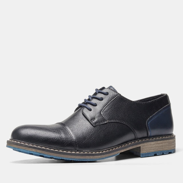 Retro Leather Derby Shoes