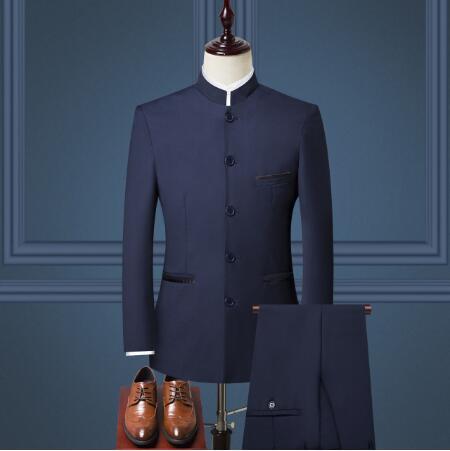 Two Piece Mandarin Style Suit for Men