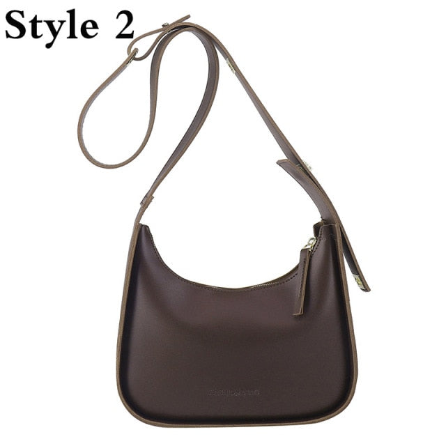 Elegant Wide Strap Shoulder Bag