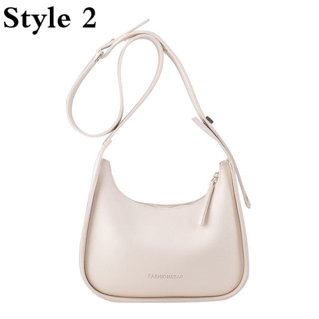 Elegant Wide Strap Shoulder Bag