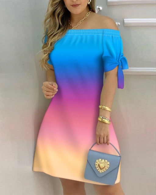 Women's Off Shoulder Mini Dress