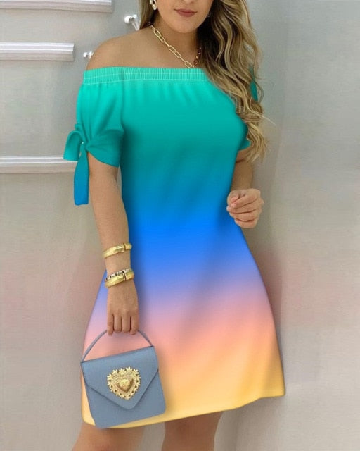 Women's Off Shoulder Mini Dress