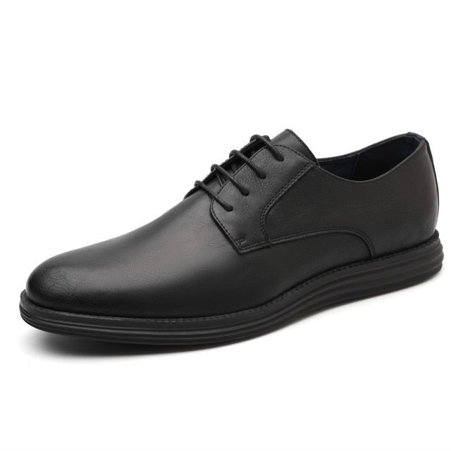 Genuine Leather Men Casual Lace-up Shoe