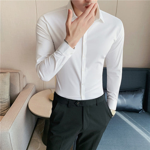 High Elasticity Seamless Dress Shirt for Men