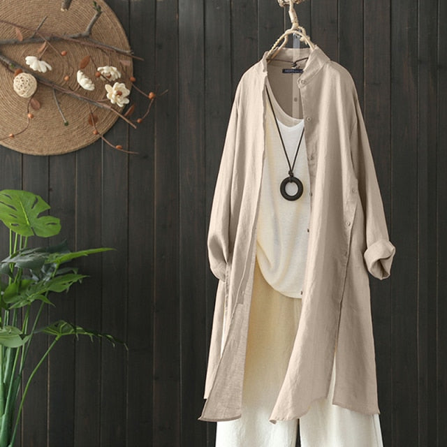 Casual Lapel Long Sleeve Cardigan