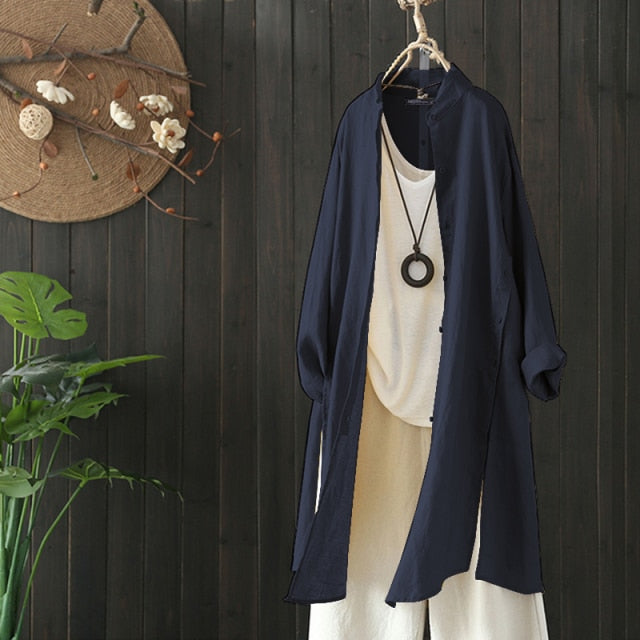 Casual Lapel Long Sleeve Cardigan