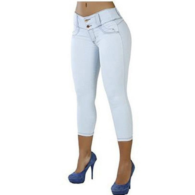 Women's Button Fly High Waist Jeans