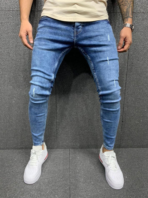 Men's Stretchy Distressed Jeans