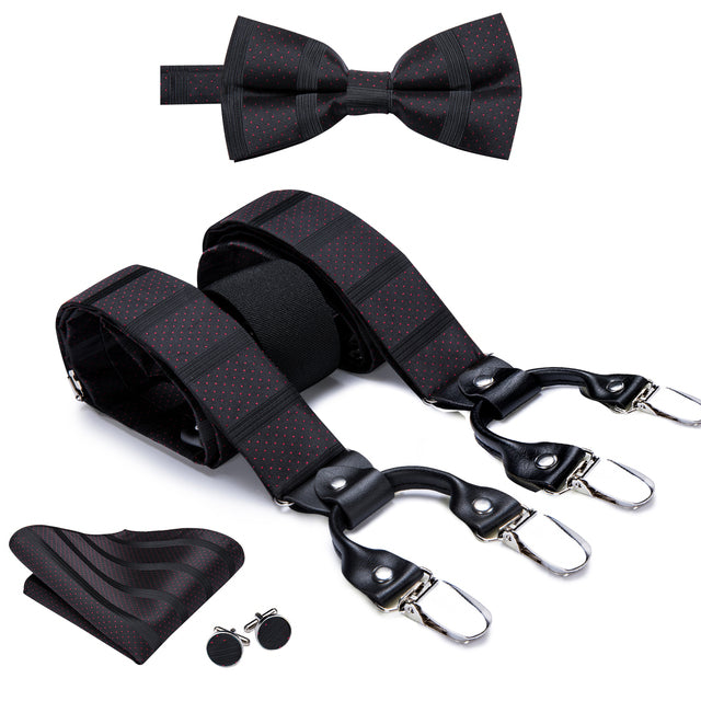 Men's Silk Tie and Suspenders Set