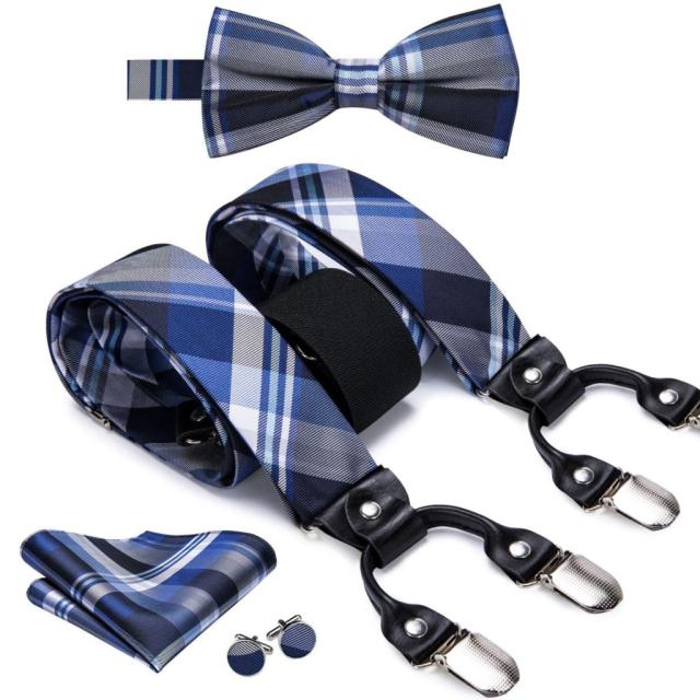 Men's Silk Tie and Suspenders Set