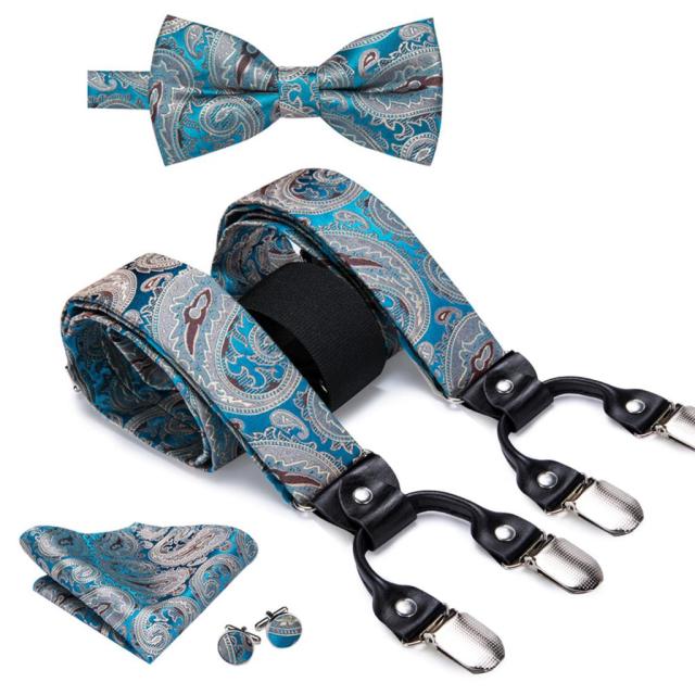 Men's Silk Tie and Suspenders Set