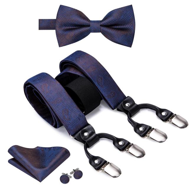 Men's Silk Tie and Suspenders Set