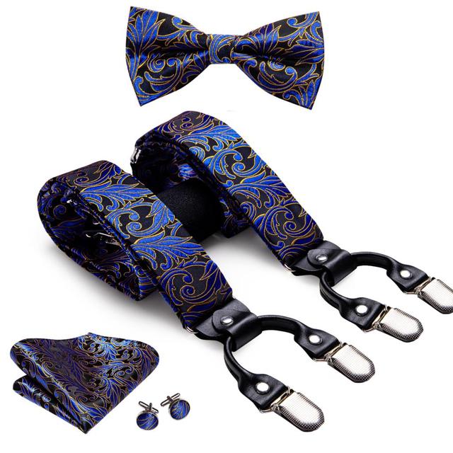 Men's Silk Tie and Suspenders Set