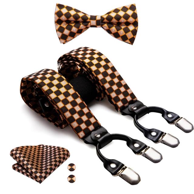 Men's Silk Tie and Suspenders Set