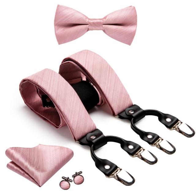 Men's Silk Tie and Suspenders Set