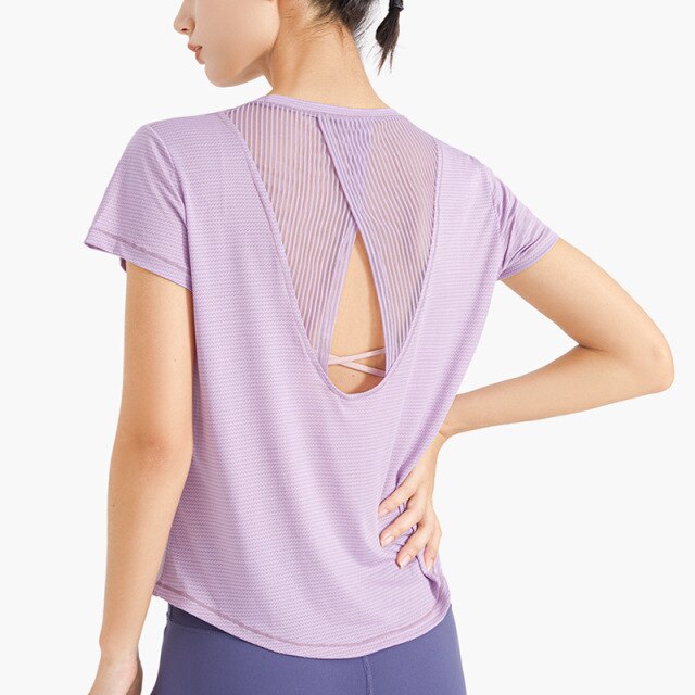 Seamless Short Sleeve Sports Shirt for Women