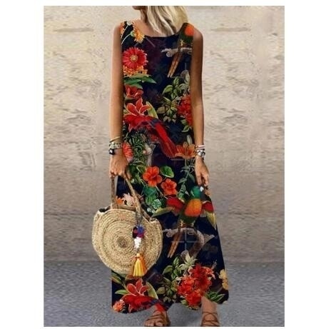 Elegant Sleeveless Long Summer Dress