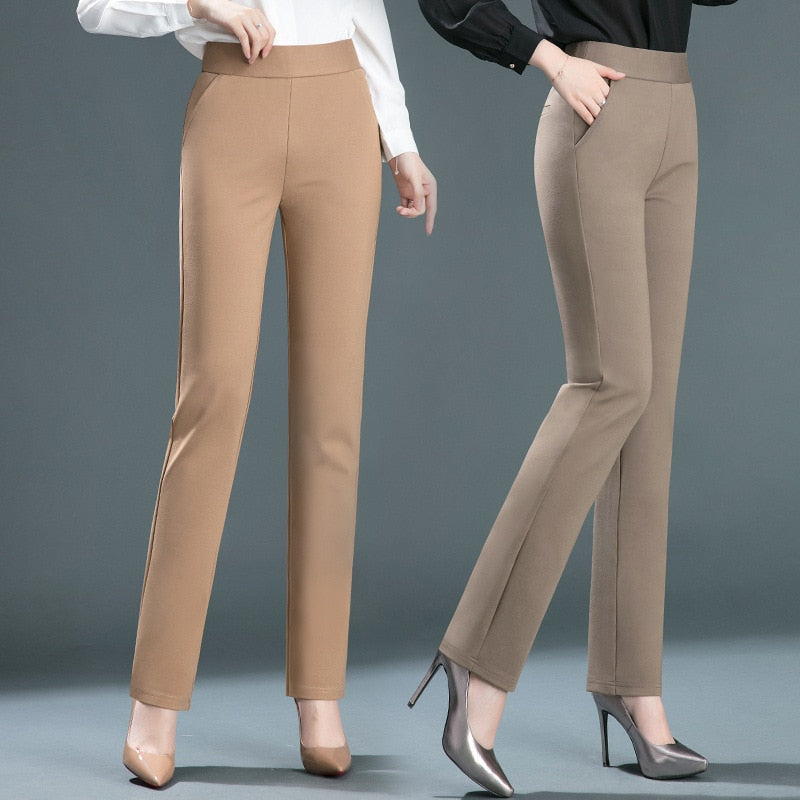 Plus Size Straight Leg Trousers