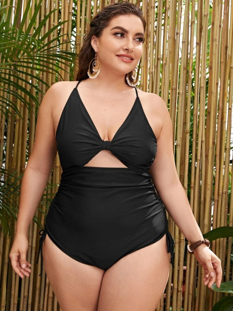 Cross Strap One Piece Swimsuit