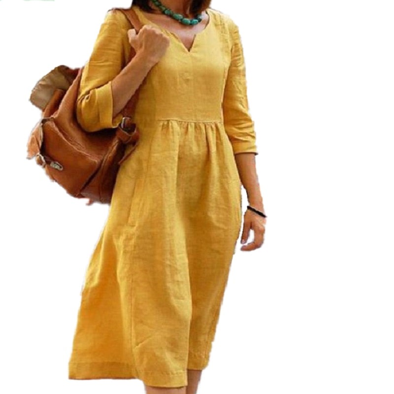 Plus Size Women's Linen Dress