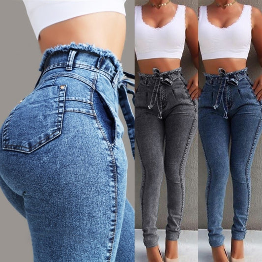 High Waist Skinny Stretch Pants