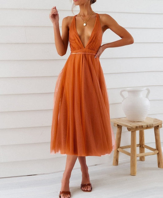 Elegant Backless Party Dress