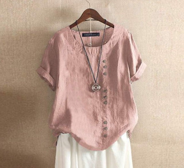 Elegant Spring Fashion Buttoned Blouse