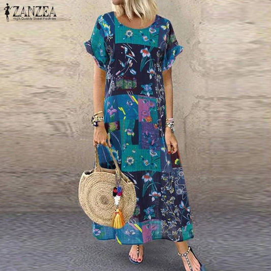 Women's Floral Printed Bohemian Sundress