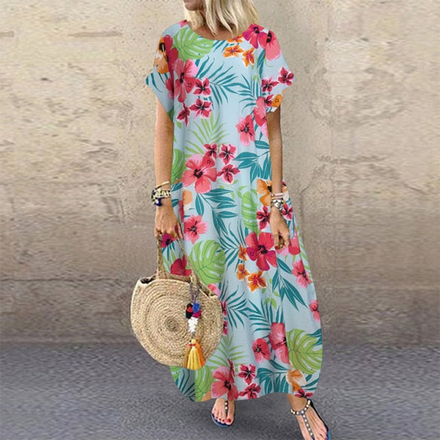 Women's Floral Printed Bohemian Sundress