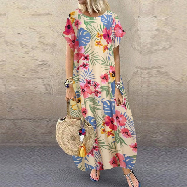 Women's Floral Printed Bohemian Sundress