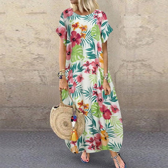 Women's Floral Printed Bohemian Sundress