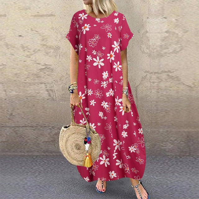 Women's Floral Printed Bohemian Sundress