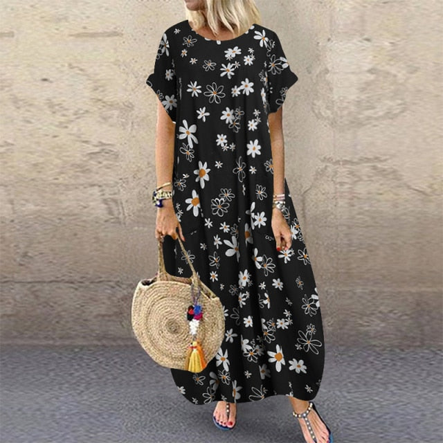 Women's Floral Printed Bohemian Sundress