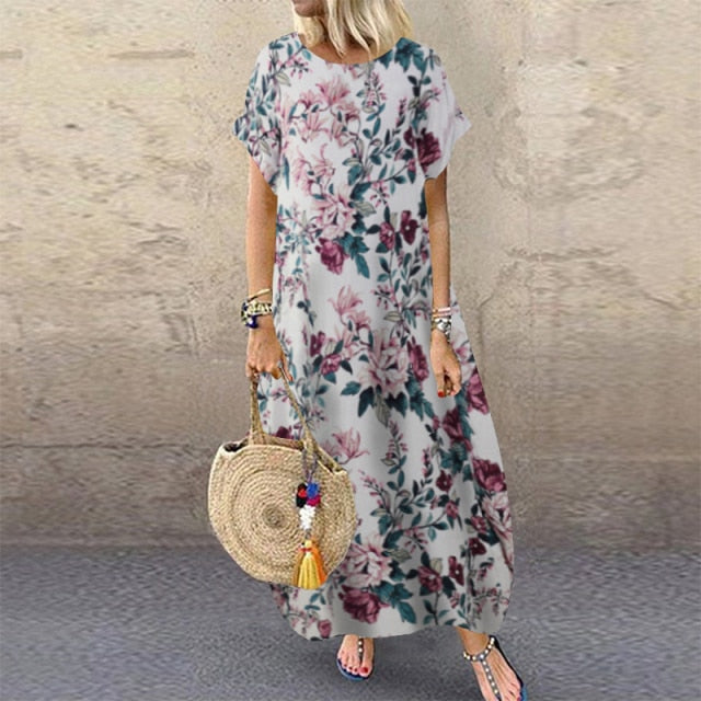 Women's Floral Printed Bohemian Sundress