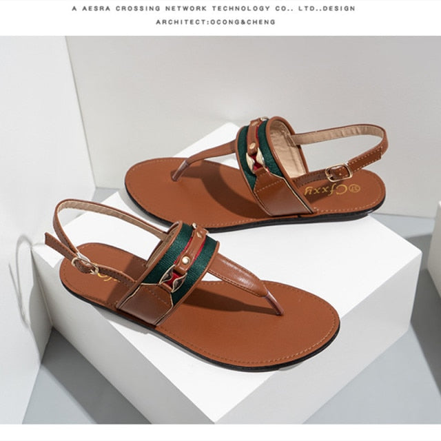 Ladies Buckle up Strap Sandals