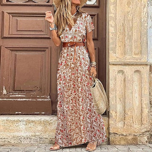 Vintage Style Elegant Maxi Dress for Women