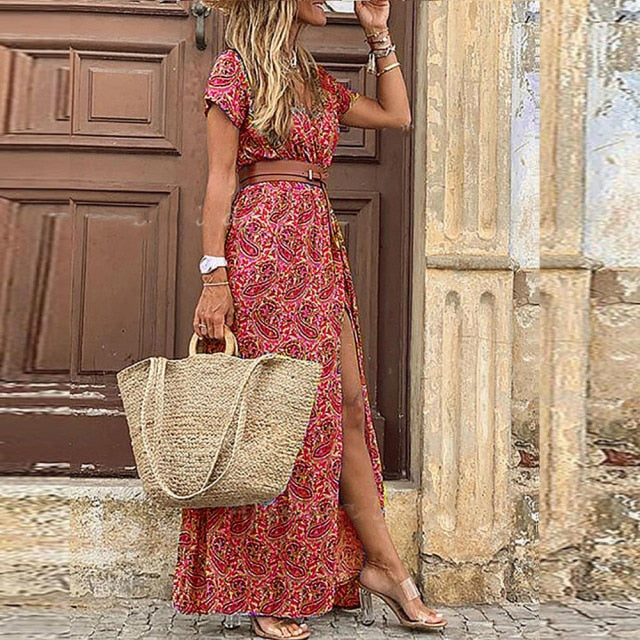 Vintage Style Elegant Maxi Dress for Women