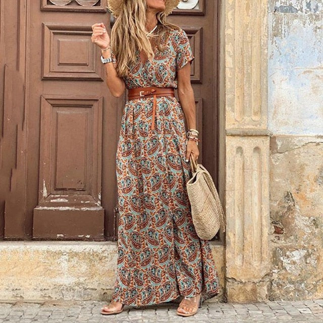 Vintage Style Elegant Maxi Dress for Women