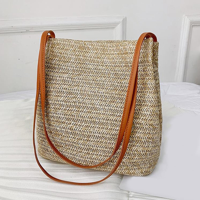 Bohemian Bucket Straw Bags