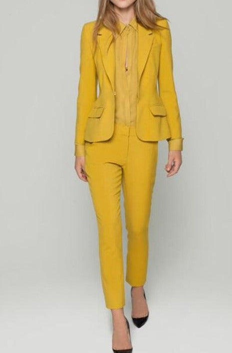 Plus Size Notch Lapel 2Piece Pantsuits